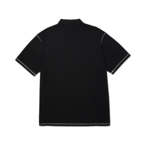 WAFFLE KNIT CONTRAST POLO TOP - immagine 2