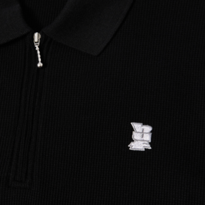 WAFFLE KNIT CONTRAST POLO TOP - immagine 3