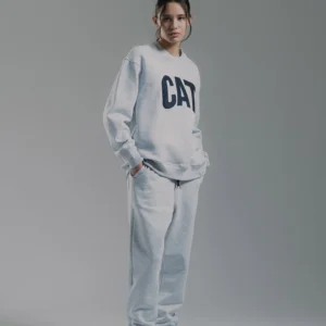 LABEL FLEECE PANT | HEATHER GREY