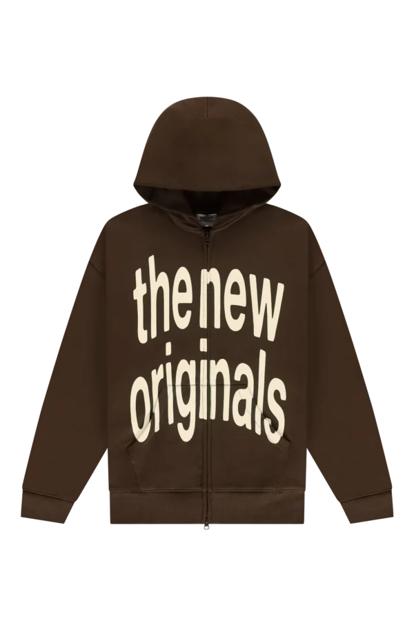 big logo zip up hoodie acid brown - immagine 5